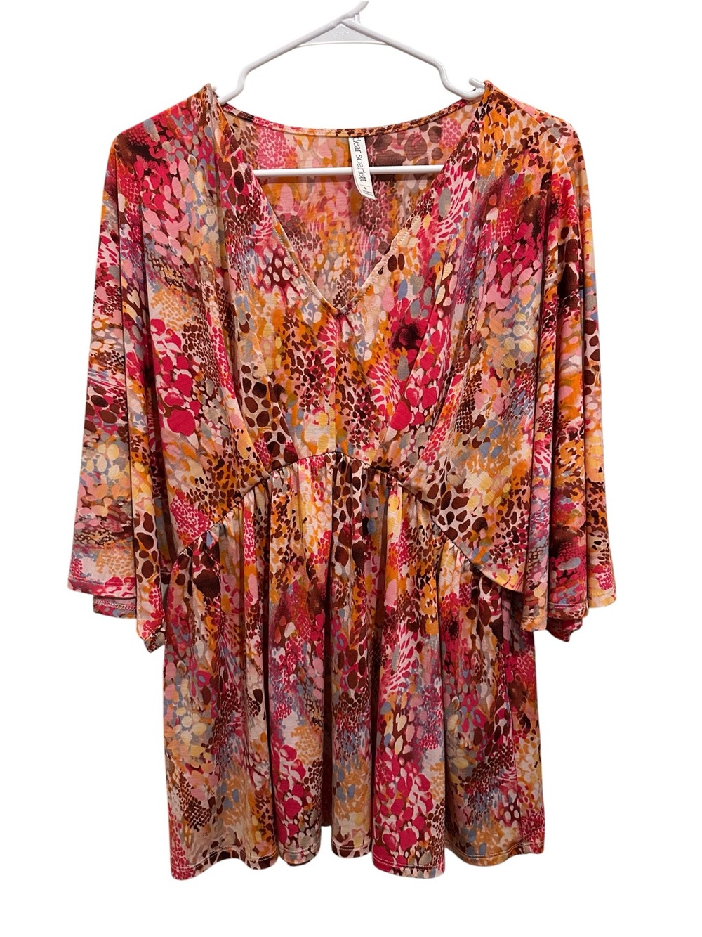 Dear Scarlett Boho V-Neck Multicolor Printed Tunic - Flowing Fit